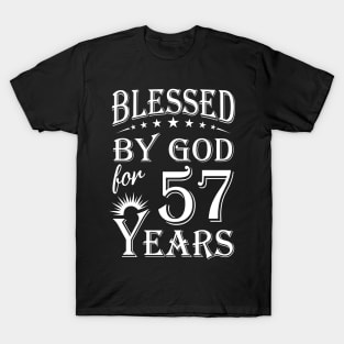 Blessed By God For 57 Years Christian T-Shirt